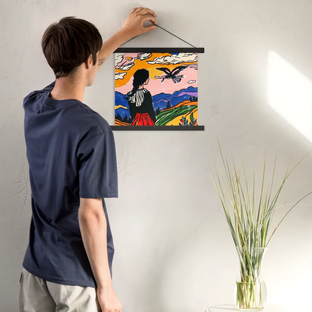 A Journey into Freedom | Poster With Black Wood Hanger | 14″×14″