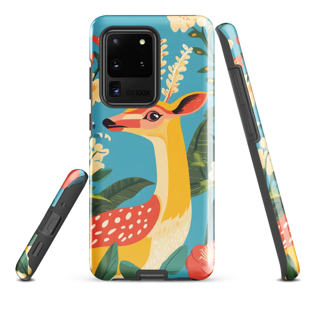 Serene Majesty: A Vibrant Deer Amidst Flora