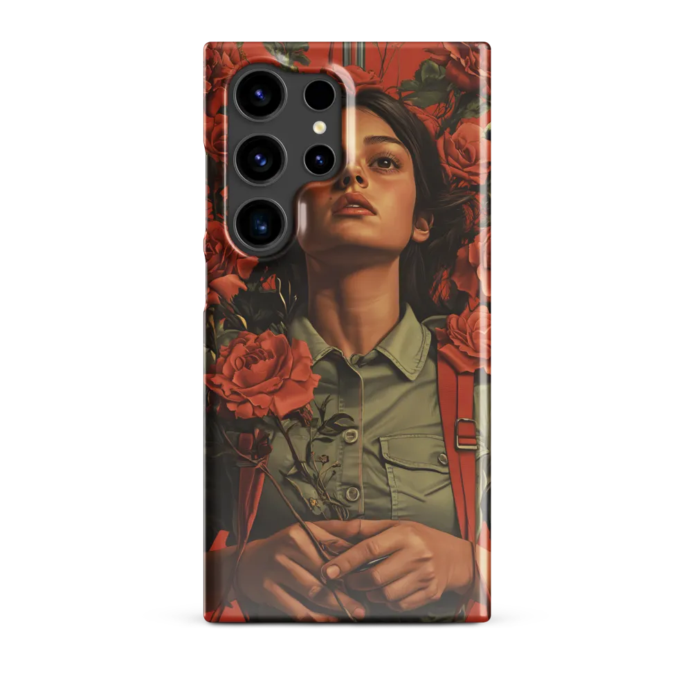 Harmony and Strength: A Portrait Among Roses