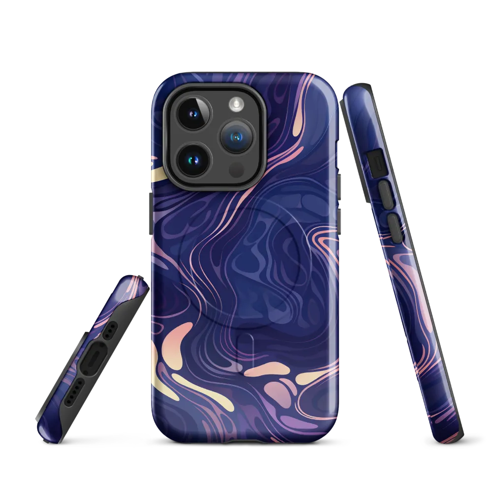 Serene Waves of Color | Phone Case |  14 Pro | MagSafe® Tough Case | Glossy