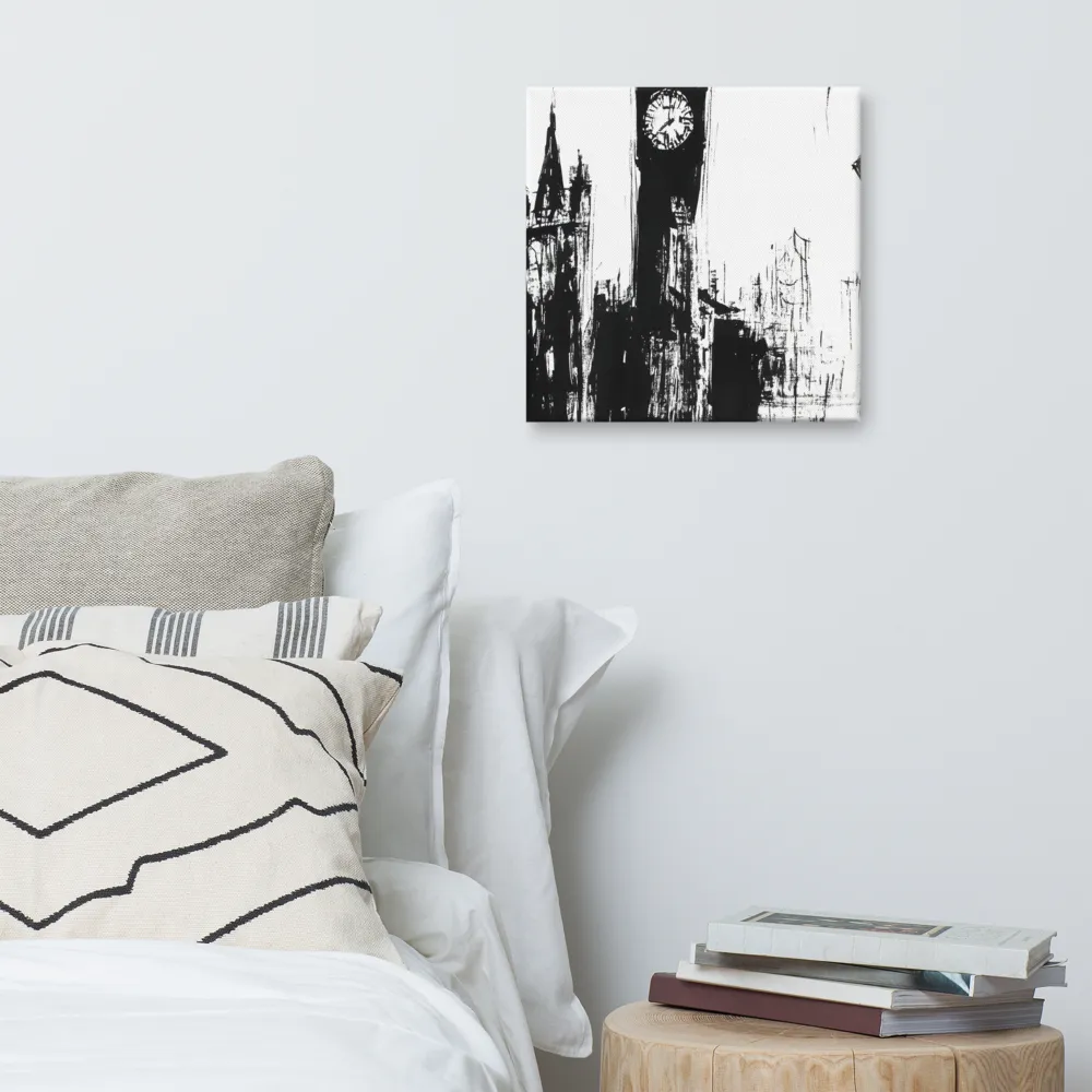 Clock Tower in Motion | Canvas | 16″×16″