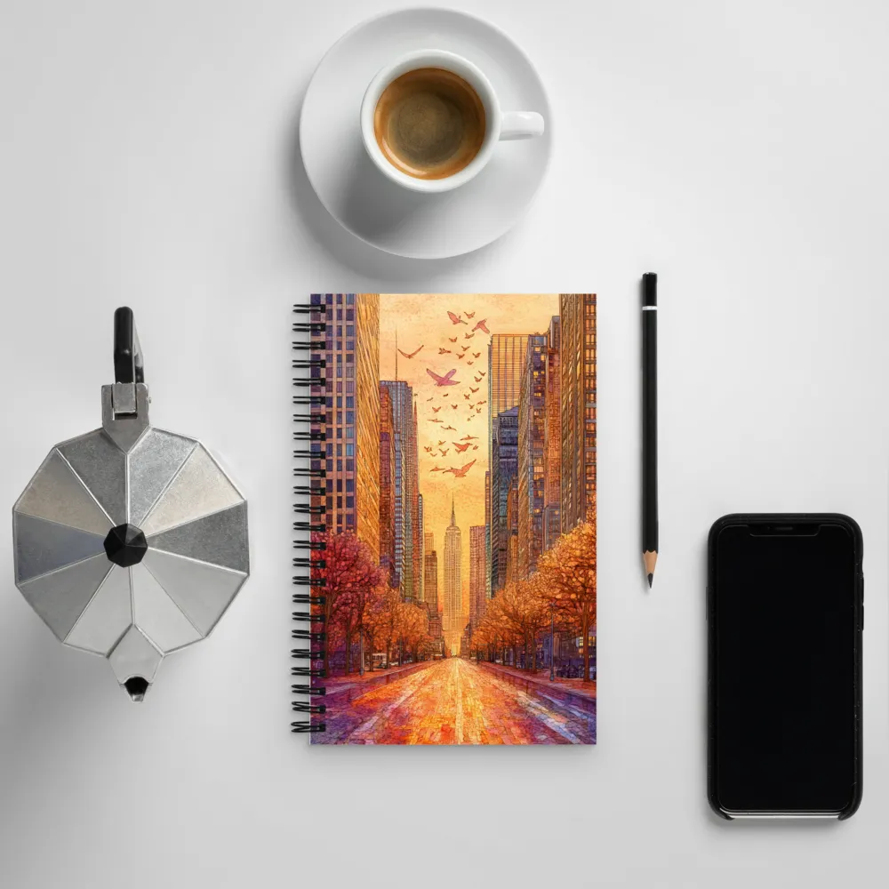 Urban Serenity at Dusk | Spiral Notebook