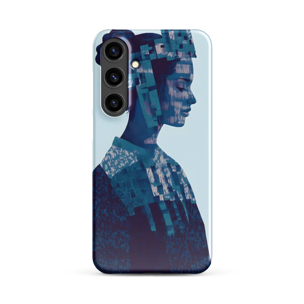 Digital Portrait in Abstract Blue