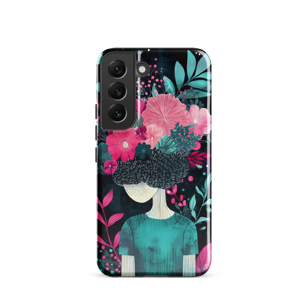 Floral Harmony: A Portrait of Serenity | Phone Case |  S22 | Tough Case | Glossy