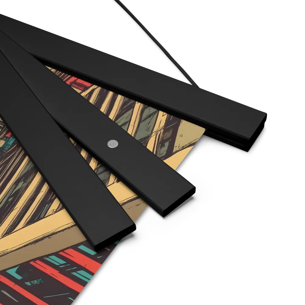 Urban Symphony | Poster With Black Wood Hanger | 10″×10″