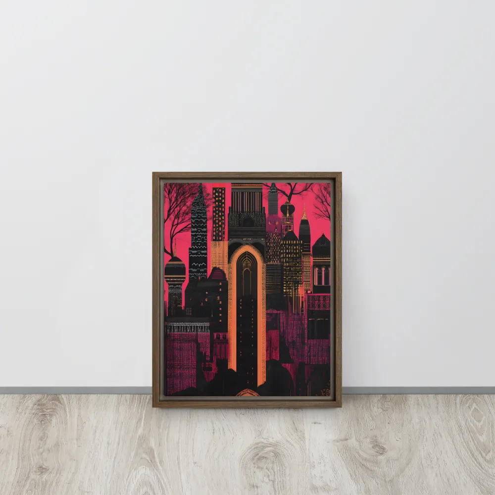 Urban Reverie | Canvas with Brown Frame | 11″×14″