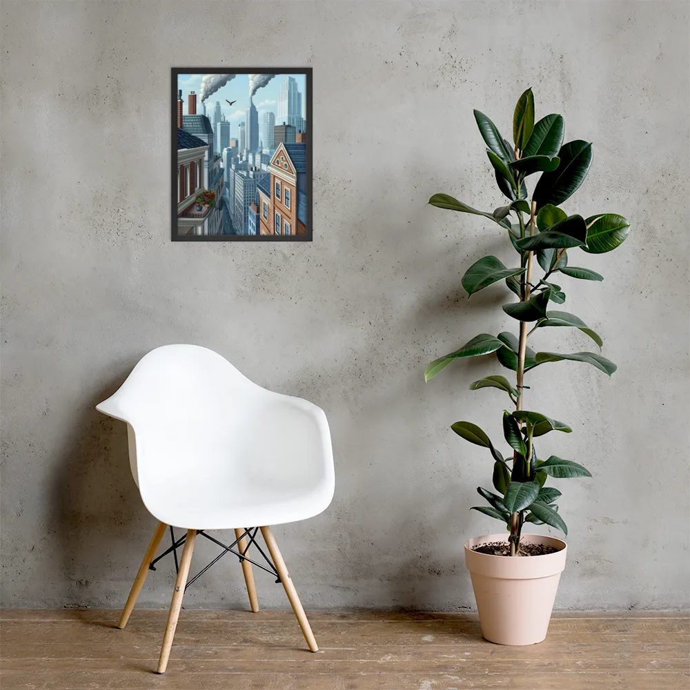 Urban Symphony | Poster with Black Frame | 16″×20″