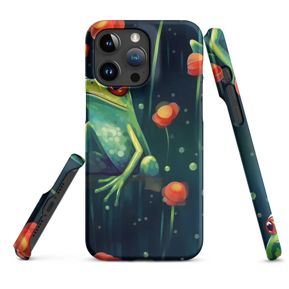 Playful Frogs in a Lush Pond