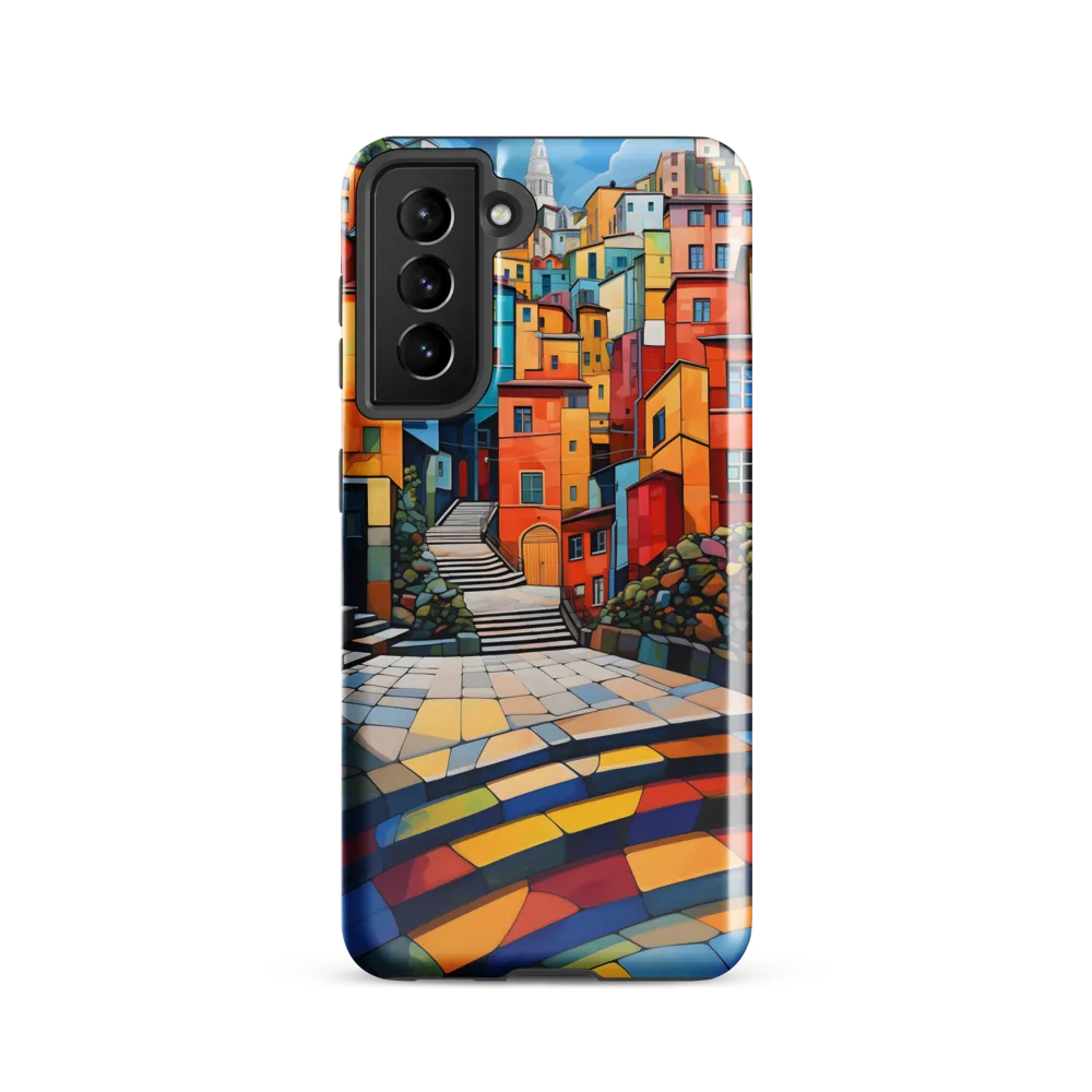 Vibrant Village: A Cubist Journey