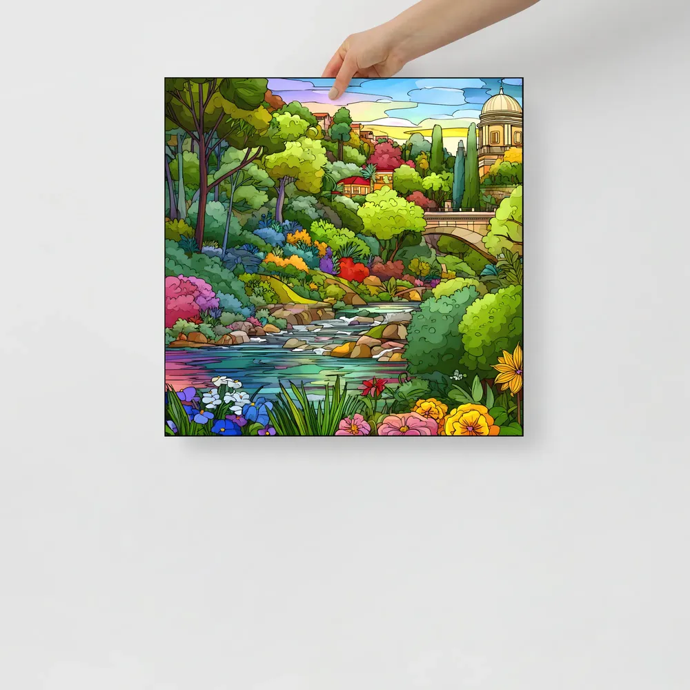Riverside Garden 
 Poster | 18″x 18″