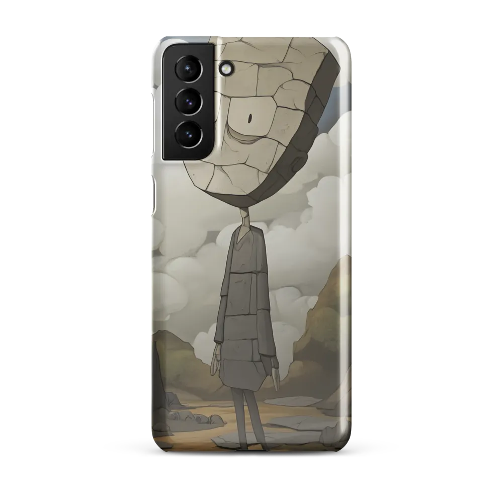 Whimsical Stone Figure in a Rocky Landscape | Phone Case |  S21 Plus | Snap Case | Glossy