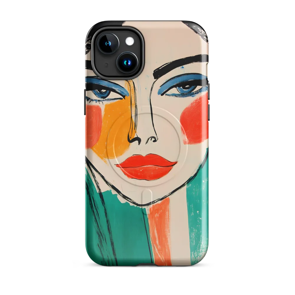 Vivid Portrait of a Modern Muse | Phone Case |  15 Plus | MagSafe® Tough Case | Glossy
