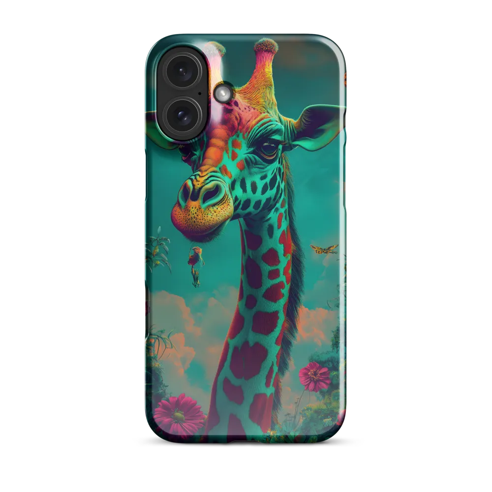 Whimsical Giraffe Among Blossoms