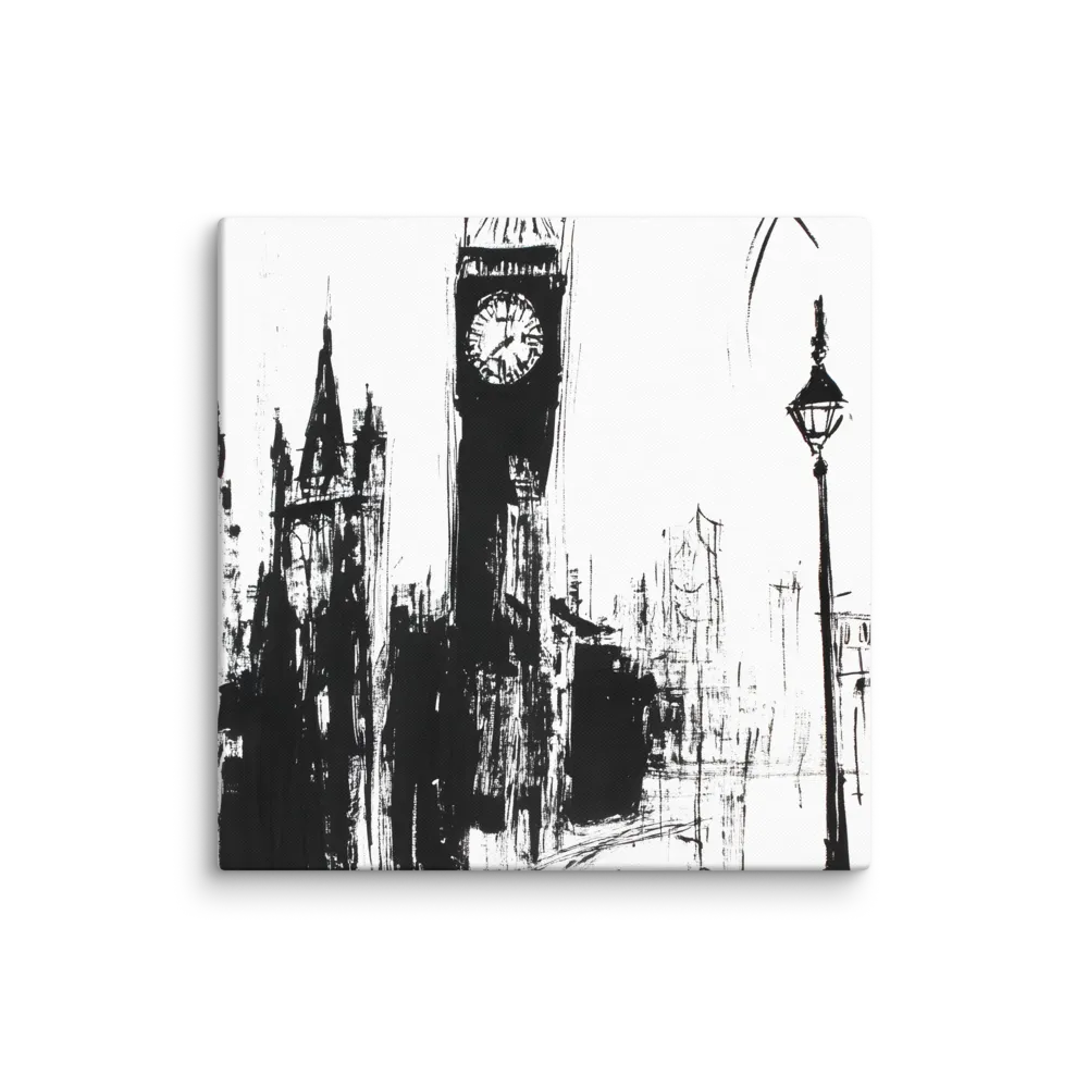Clock Tower in Motion | Canvas | 36″×36″