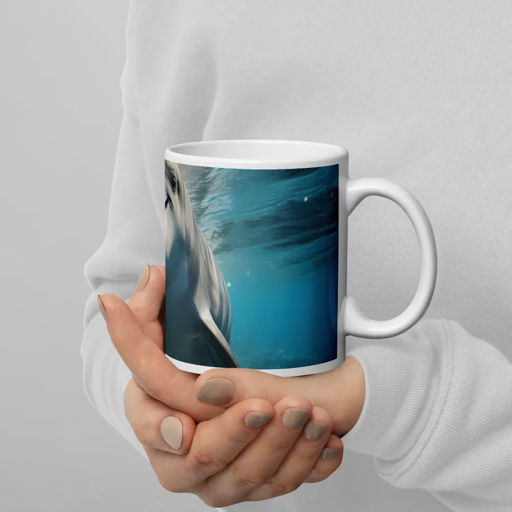 Beneath the Waves: A Dolphin's Dance | Mugs | Multiple Sizes & Colors