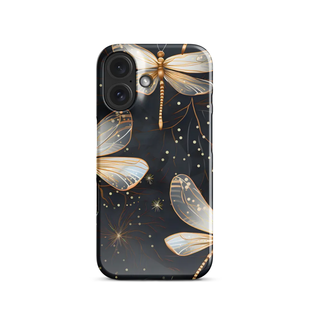 Ethereal Dance: Dragonflies in a Midnight Garden | Phone Case