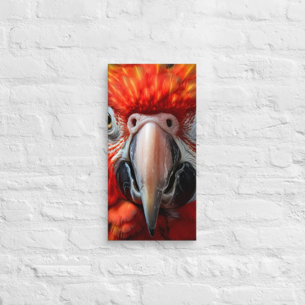 The Fiery Gaze of the Parrot | Canvas | 10″×20″