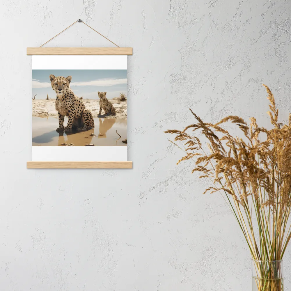 Silent Watchers of the Savanna | Poster With Oak Wood Hanger | 11″×14″