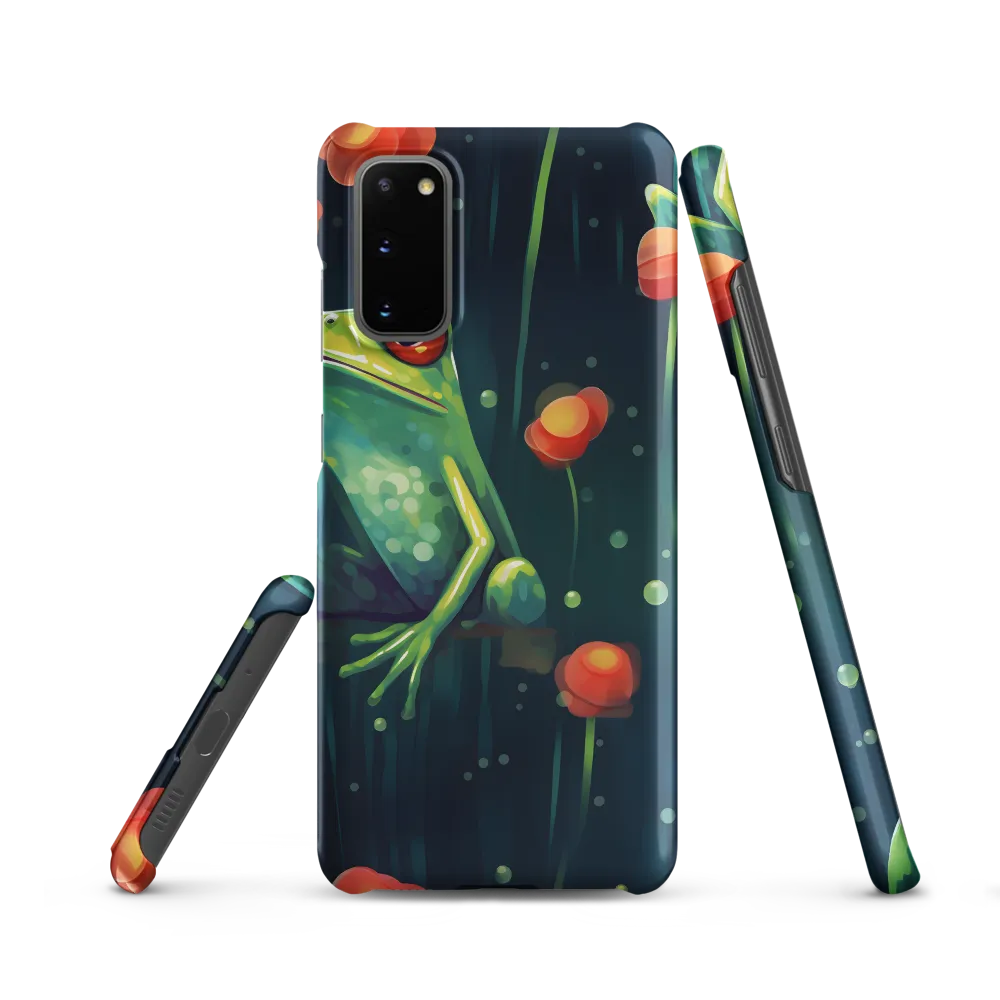 Playful Frogs in a Lush Pond
