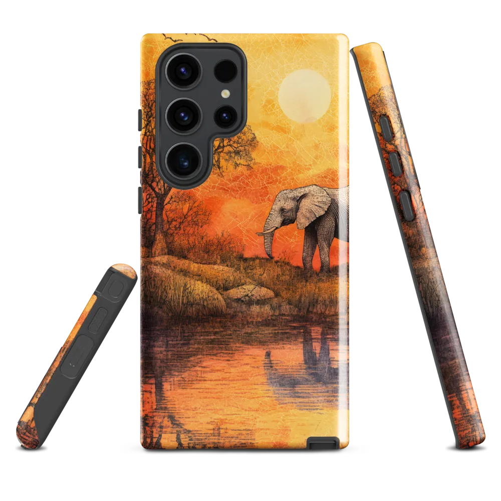 Elephant's Serenity at Dusk
