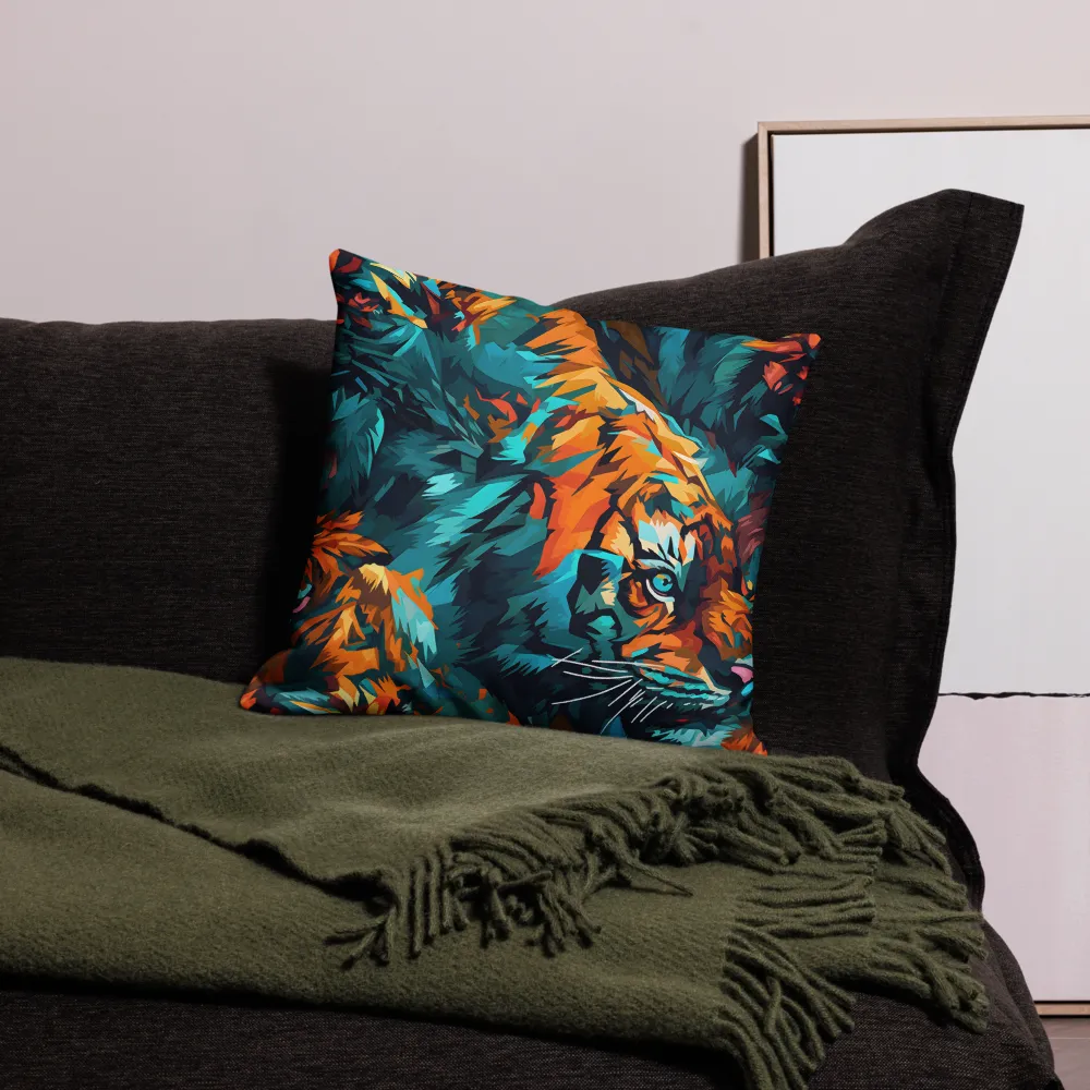 Dynamic Essence of the Tiger | Pillow | 18″×18″