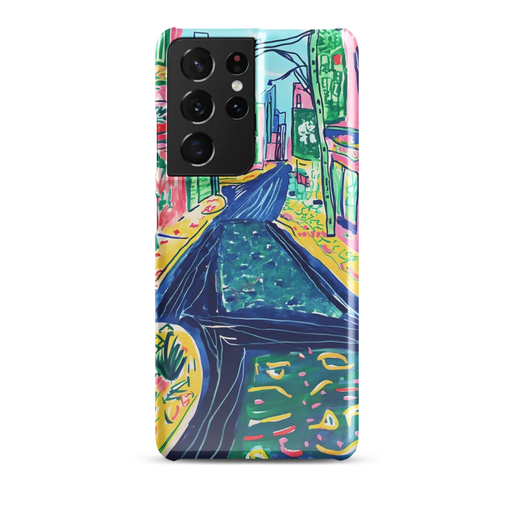 Dreamy Street in Vibrant Hues