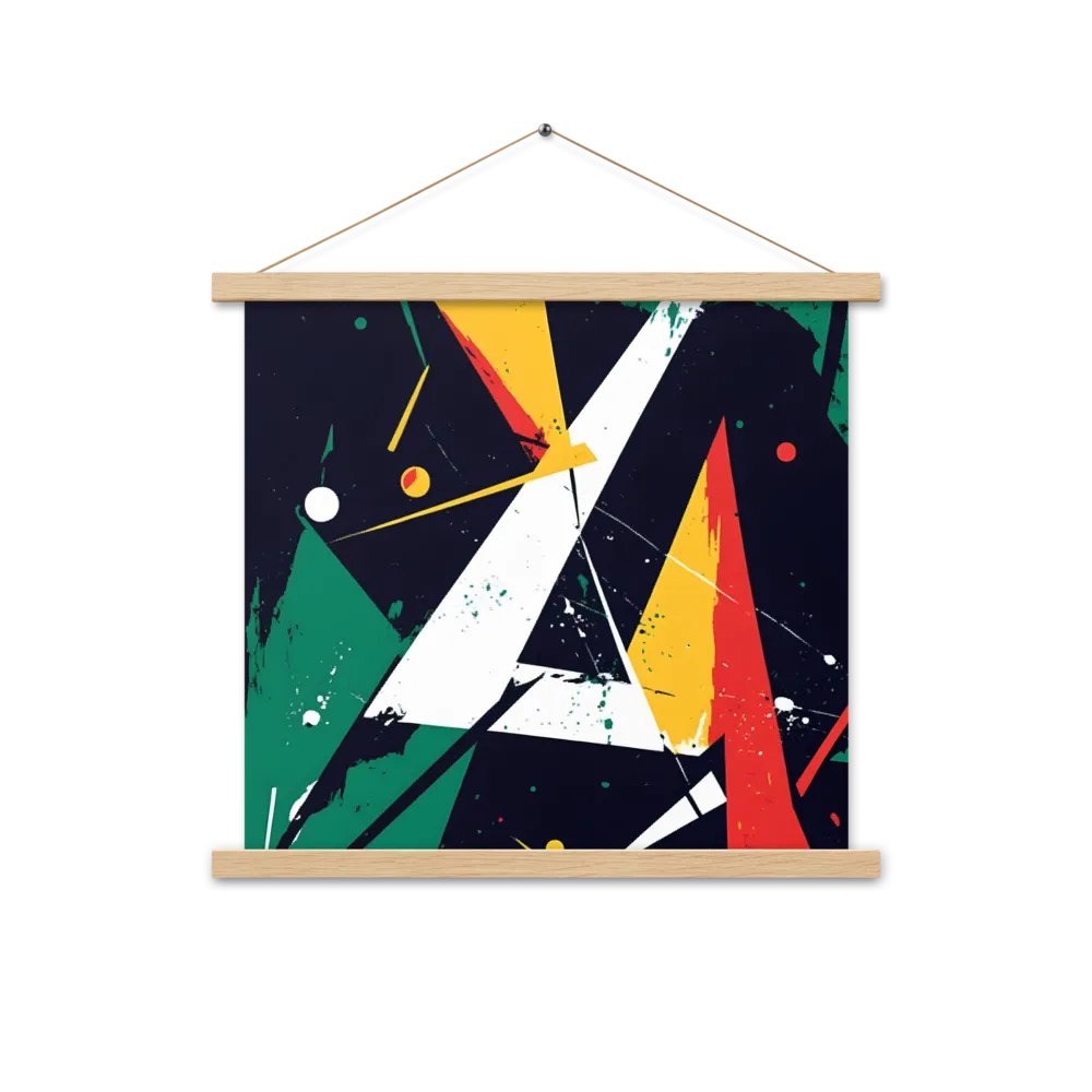 Dynamic Geometries | Poster With Oak Wood Hanger | 18″×18″