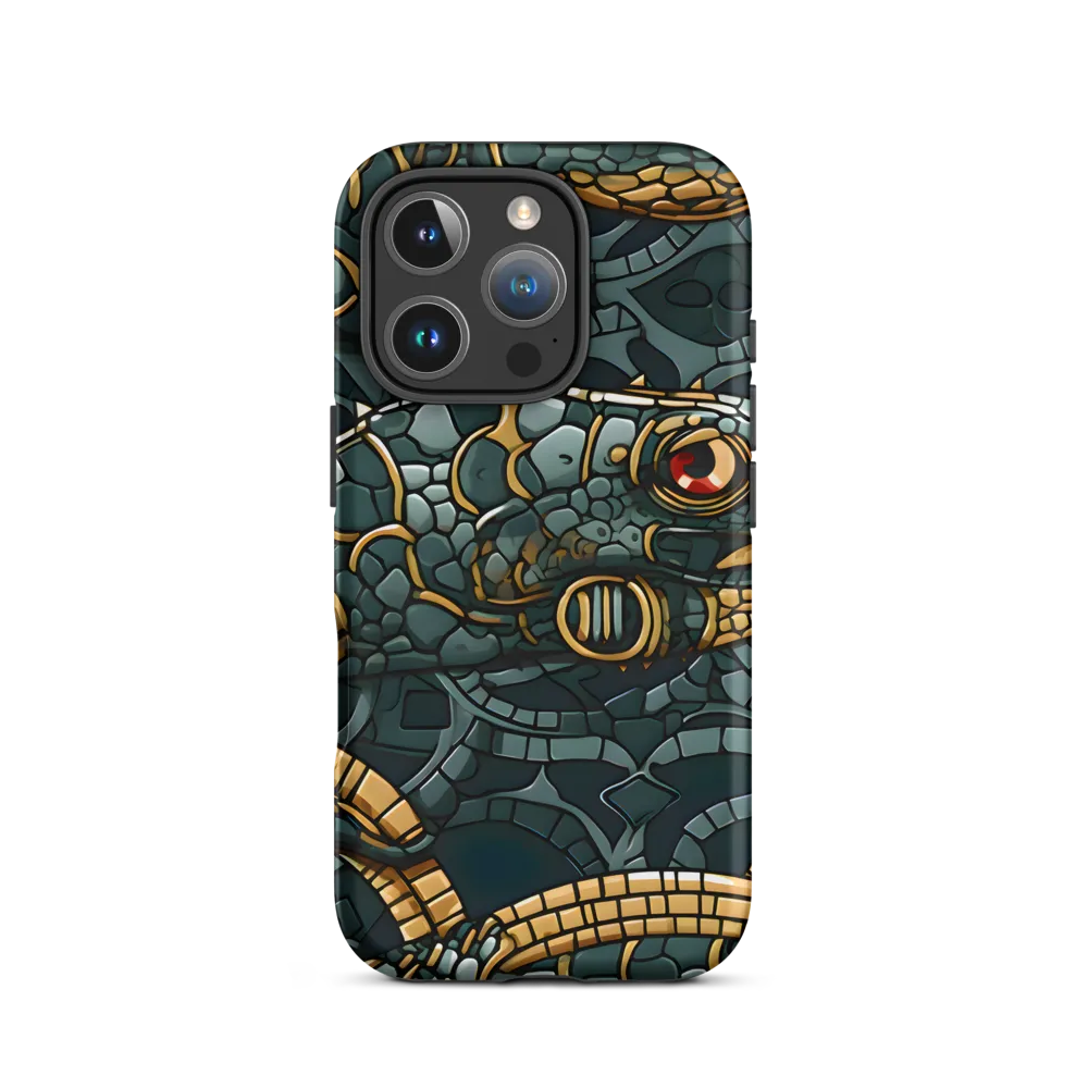 Reptilian Elegance: A Digital Art Nouveau Tapestry
