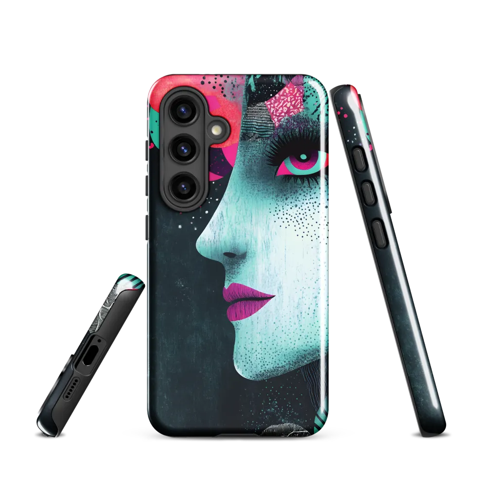 Mystical Beauty in Blue and Pink | Phone Case |  S24 | Tough Case | Glossy
