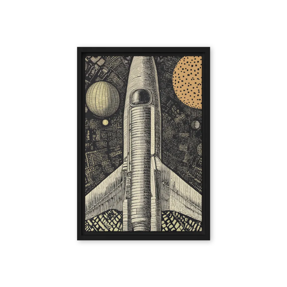 Voyage to the Unknown | Canvas with Black Frame | 12″×18″