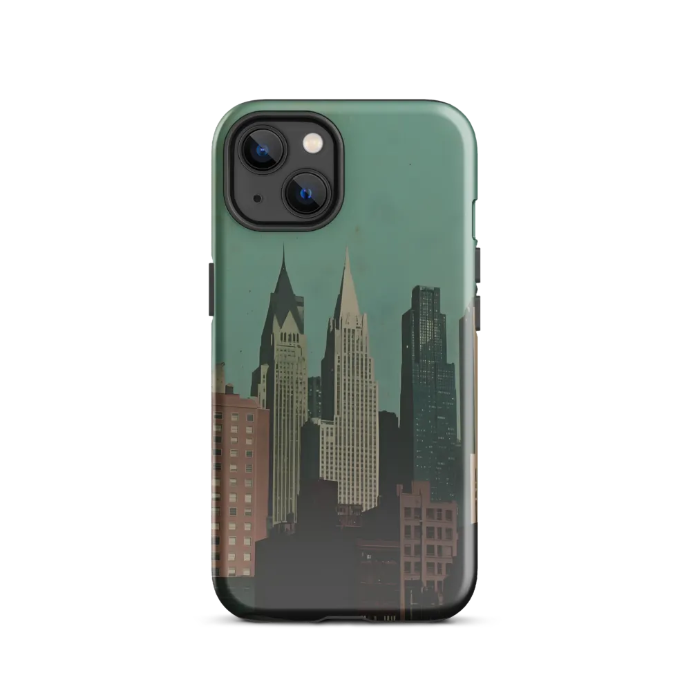 Urban Nostalgia: A Retro Cityscape | Phone Case |  13 | Tough Case | Glossy