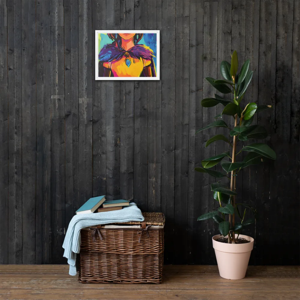 Guardian of Colors | Canvas with White Frame | 12″×16″