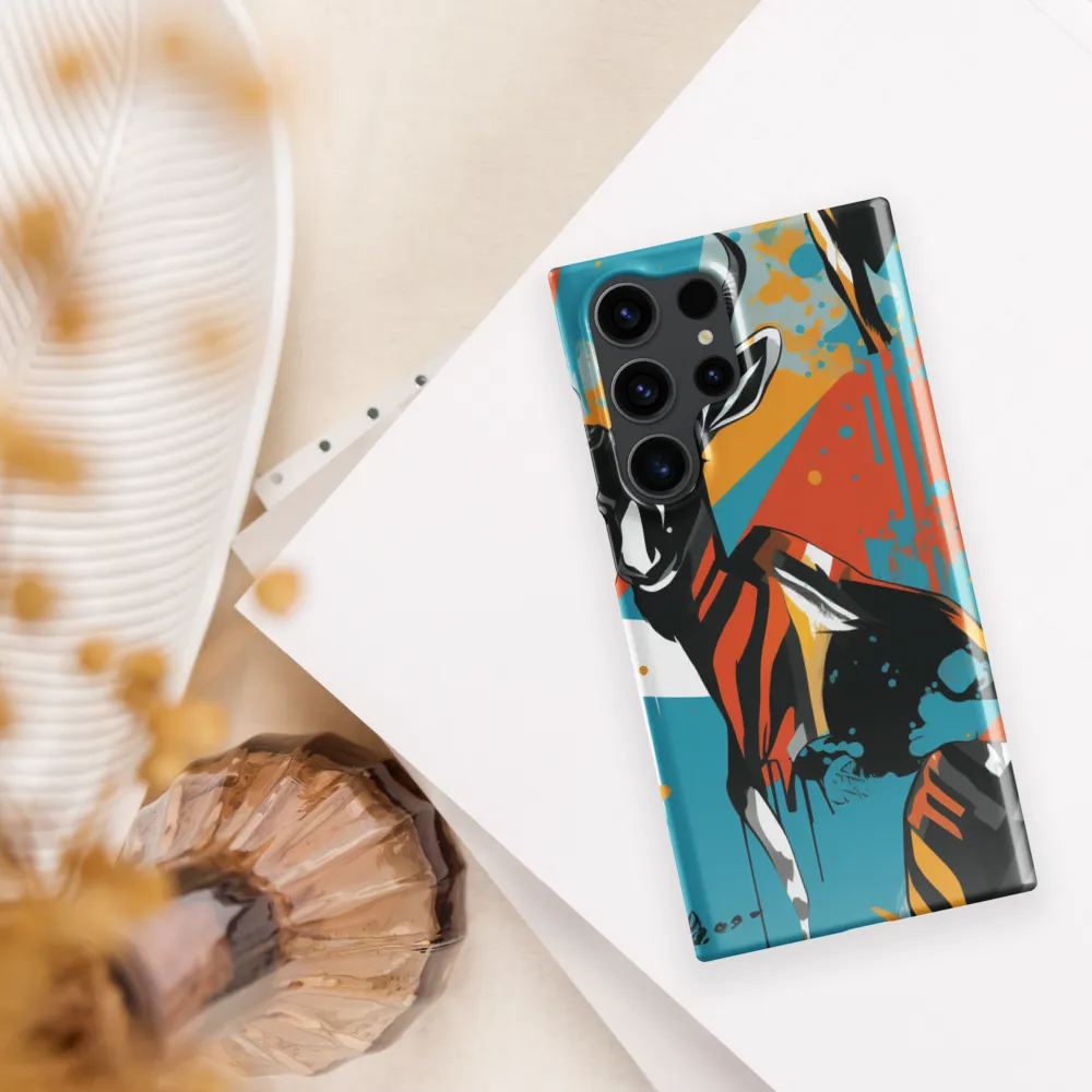 Dynamic Antelope in Vivid Abstract