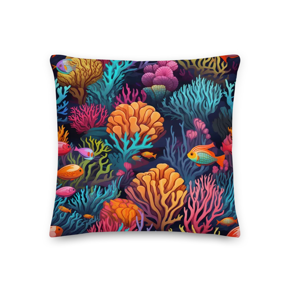 Underwater Harmony: A Coral Reef Wonderland | Pillow | 18″×18″