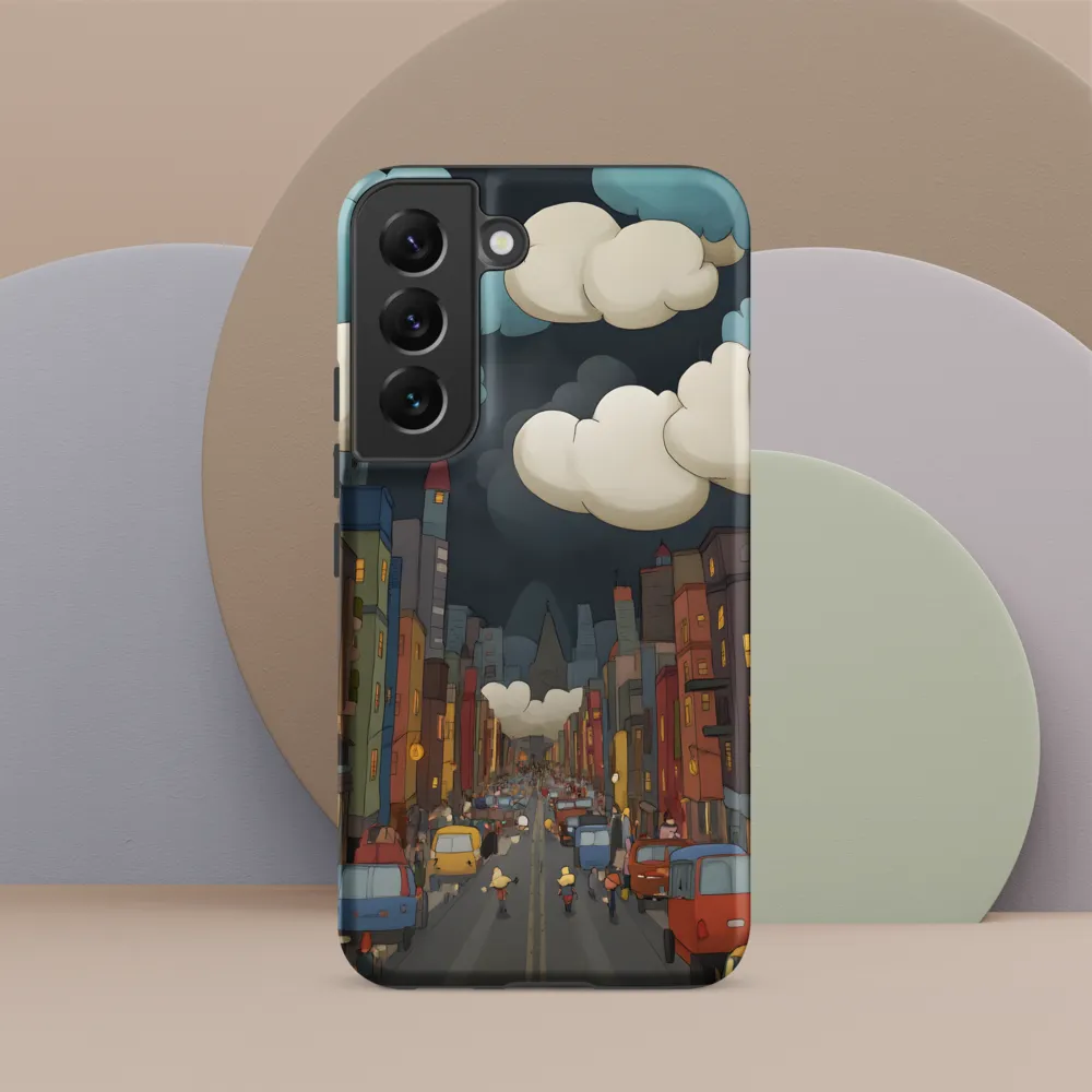 Urban Symphony: A City Awakens at Dusk | Phone Case |  S22 | Tough Case | Matte