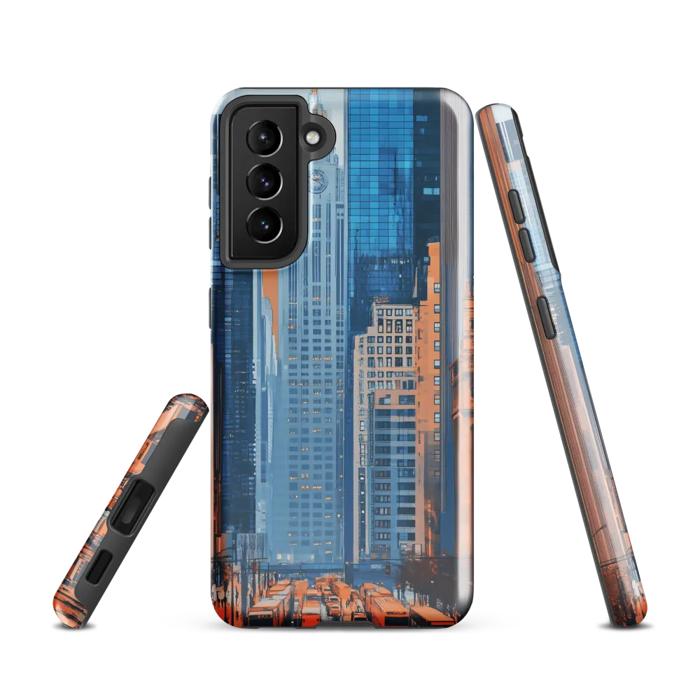 Urban Symphony in Blue and Orange