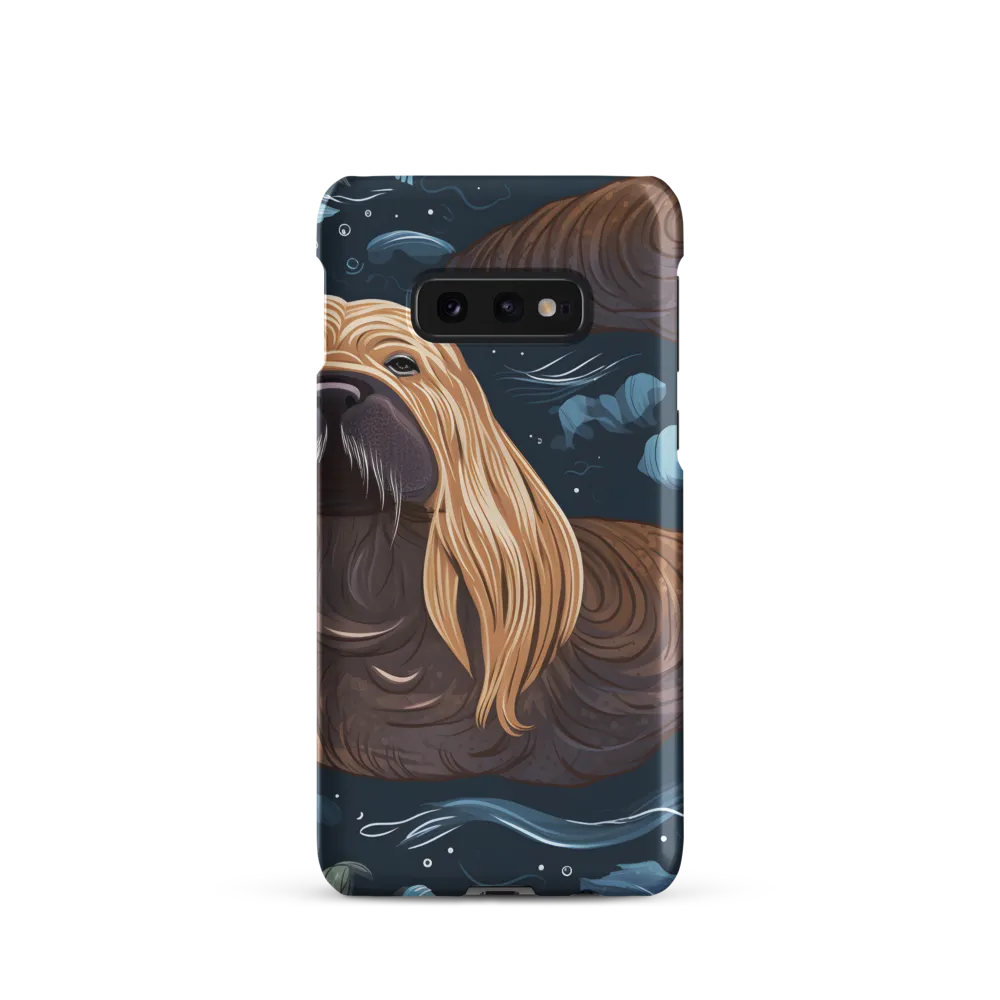 Whimsical Walruses in Deep Blue