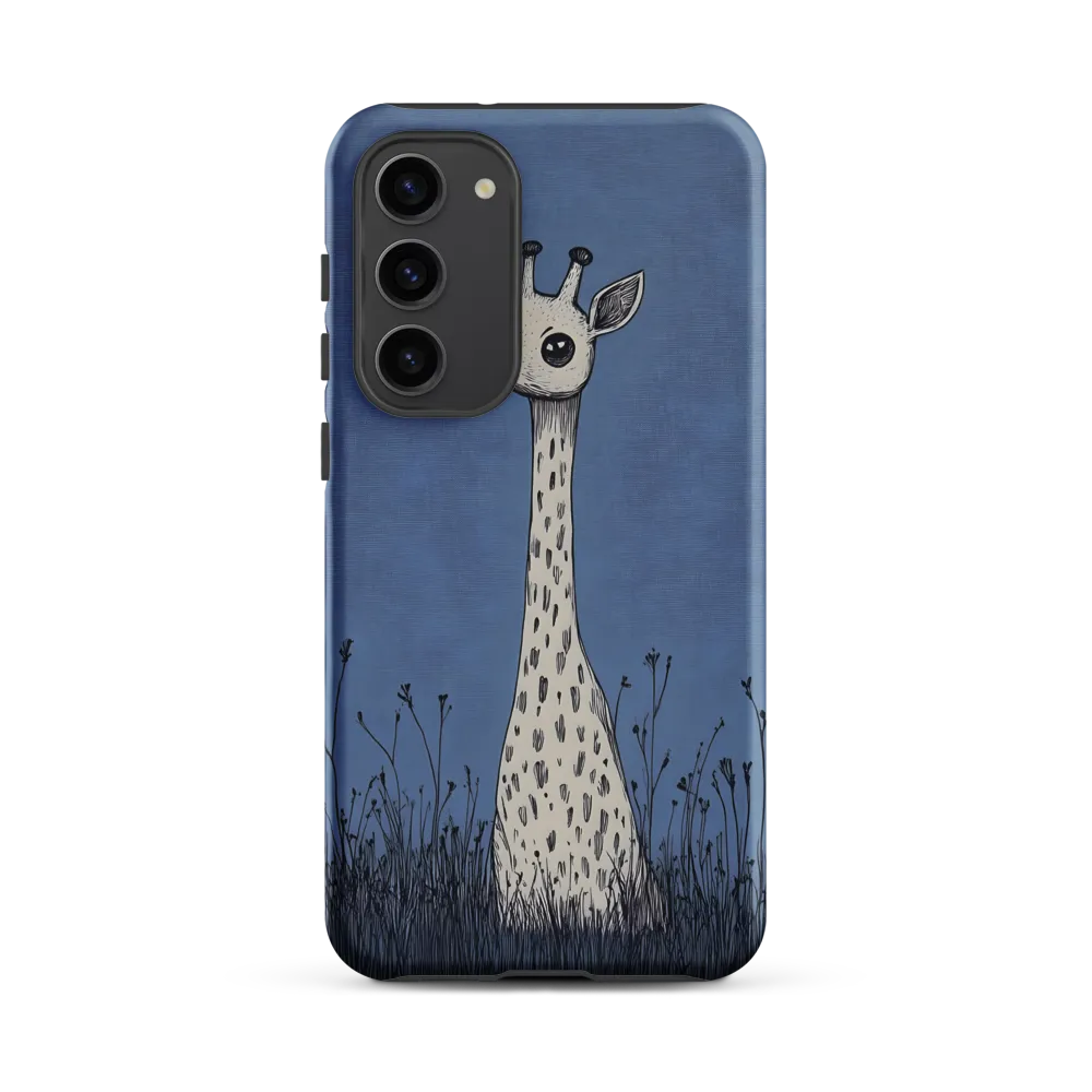 Whimsical Giraffe in Blue
