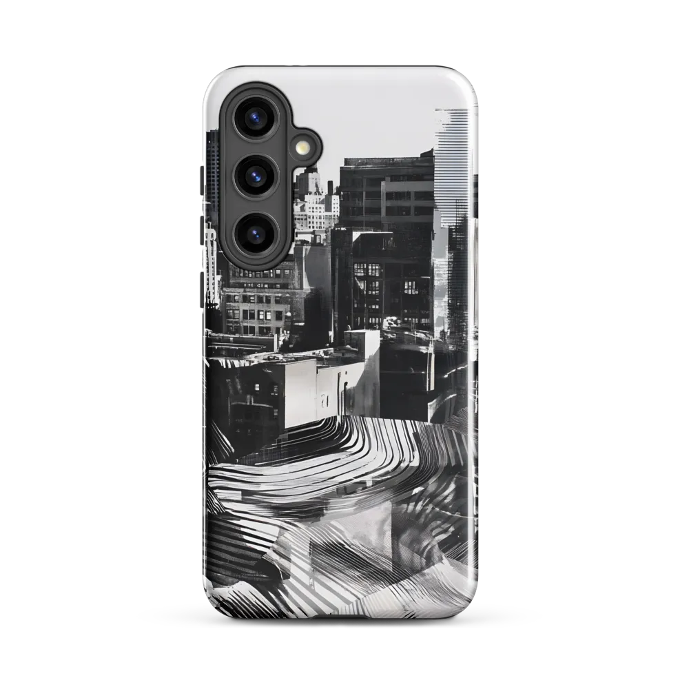 Urban Rhythm in Black and White | Phone Case |  S24 Plus | Tough Case | Glossy
