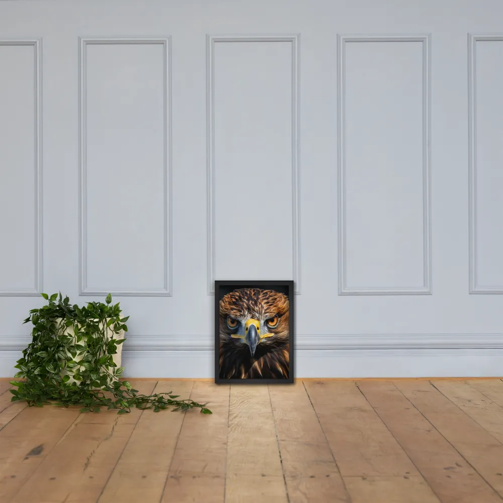 The Intensity of the Eagle | Poster with Black Frame | 12″×16″