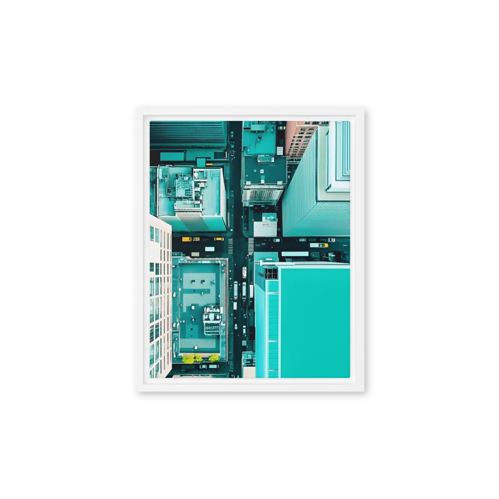 Urban Geometry: Aerial Perspective | Canvas with White Frame | 11″×14″