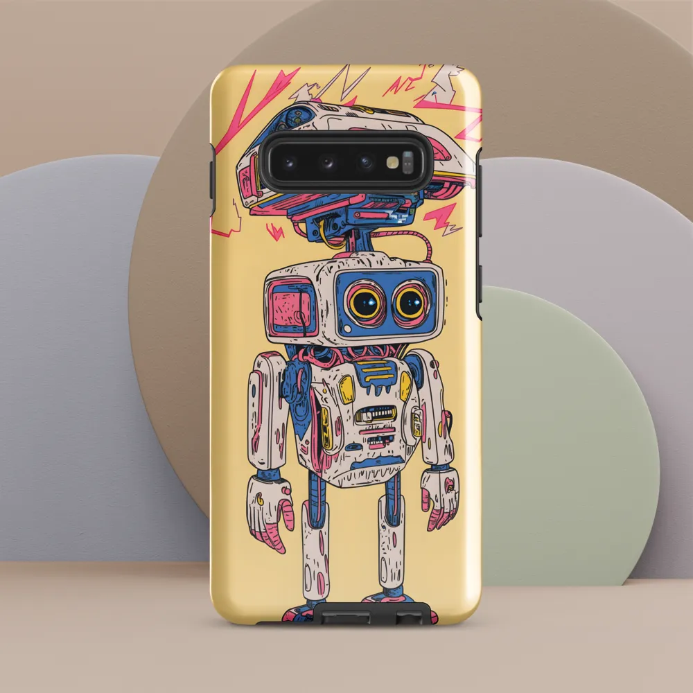 Whimsical Robot Delight | Phone Case |  S10 Plus | Tough Case | Glossy