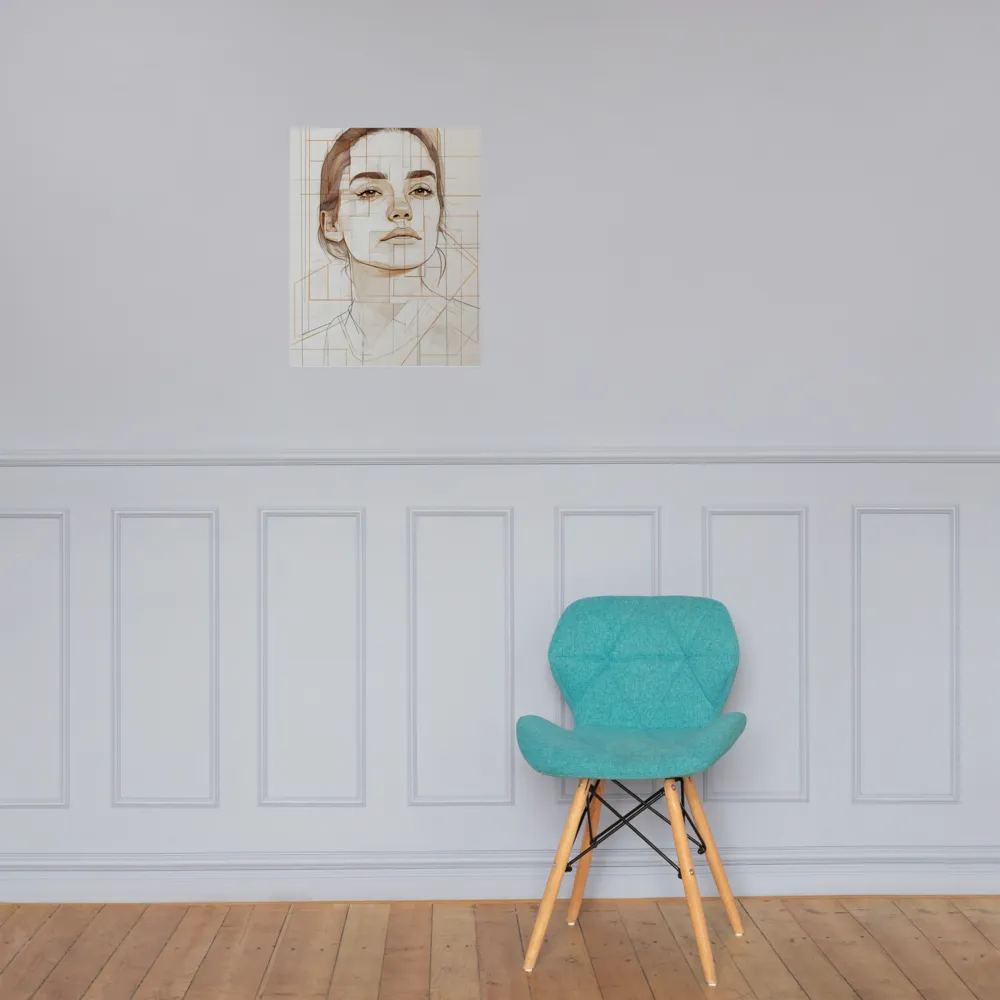 Geometric Serenity: A Minimalist Portrait | Poster | 16″×20″