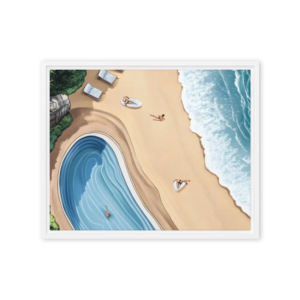 Serenity by the Shore | Canvas with White Frame | 16″×20″