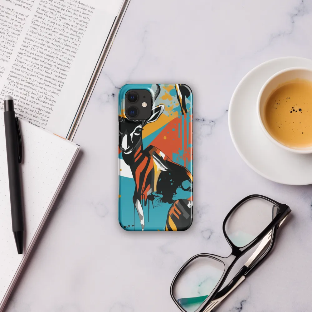 Dynamic Antelope in Vivid Abstract