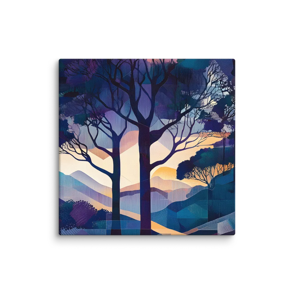 Tranquil Geometry: A Journey Through Color | Canvas | 16″×16″
