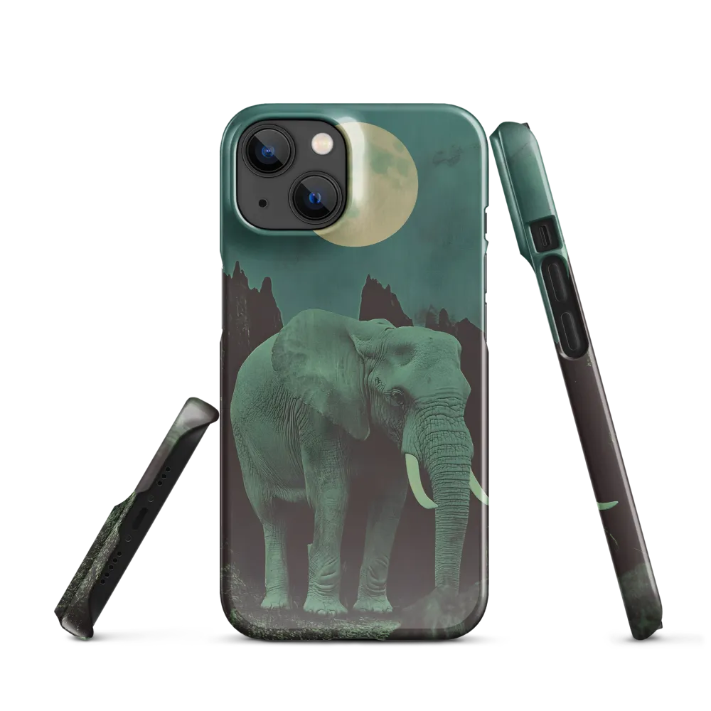 Ethereal Presence: Elephant Under a Full Moon