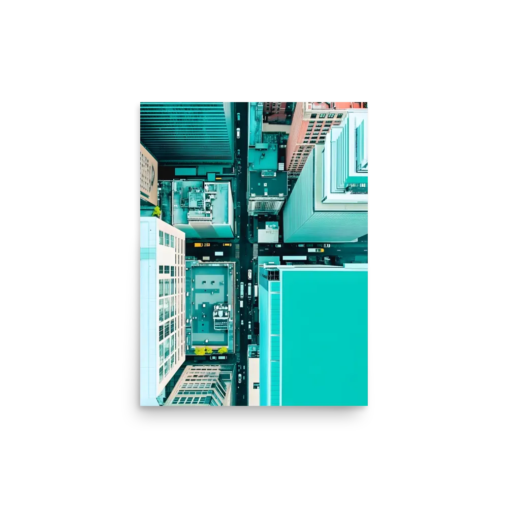 Urban Geometry: Aerial Perspective | Poster | 12″×16″