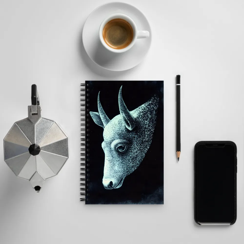 Ethereal Bull's Head | Spiral Notebook