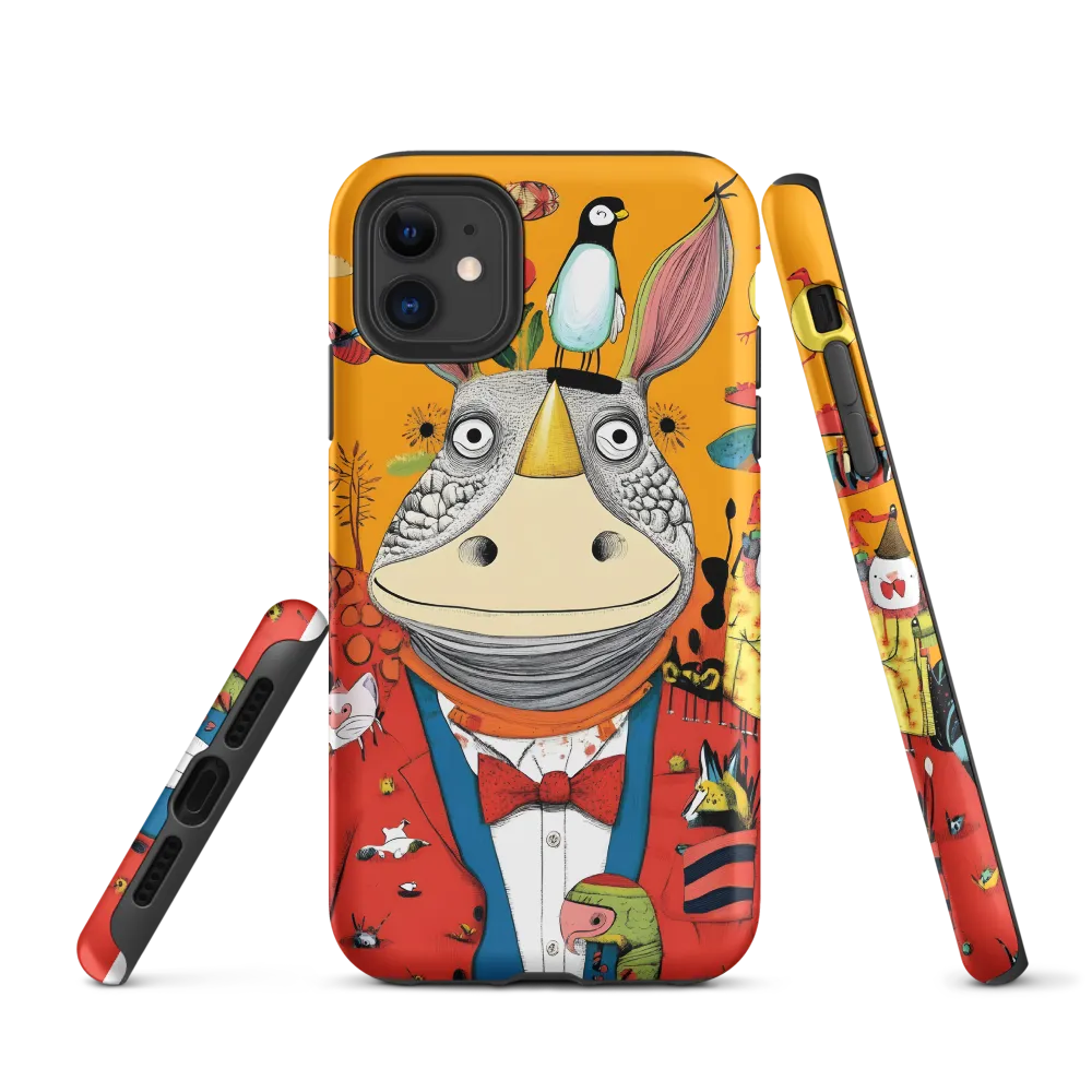 Whimsical Rhinoceros: A Playful Encounter